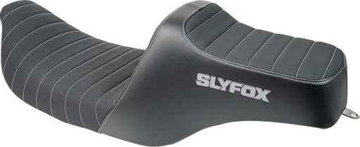SLYFOX Highnoon Seat - Vinyl - Classic Stitch - Gray Logo - FL '97-'07 4702B-SlyFox