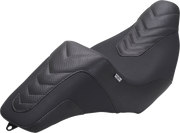 MUSTANG Kodlin Signature Series Squareback* Seat - Black w/ Gunmetal Stitch - FLH/FLT '23-'24 76324GM