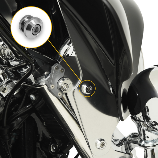 MEMPHIS SHADES 2-Part Plate Connector Assembly - Trigger-Lock? - Polished MSC1004