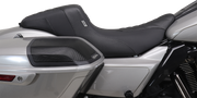 MUSTANG Kodlin Signature Series Squareback* Seat - Black w/ Gunmetal Stitch - FLH/FLT '23-'24 76324GM