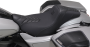 MUSTANG Kodlin Signature Series Squareback* Seat - Black w/ Gunmetal Stitch - FLH/FLT '23-'24 76324GM