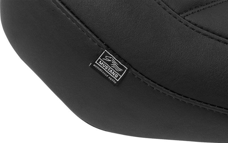 MUSTANG Wide Tripper* Seat - Solo - Black Stitching - FLT/FLH '23-'25 88503
