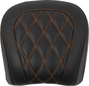 MUSTANG Wide Tripper* Seat - Passenger - Mandarin Orange Stitching - FLT/FLH '23-'25 88511MO