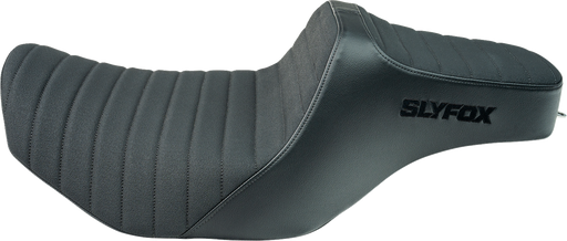 SLYFOX Highnoon Seat - Vinyl - Classic Stitch - Black Logo - FLH/FLT '23-'24 4704A-SlyFox
