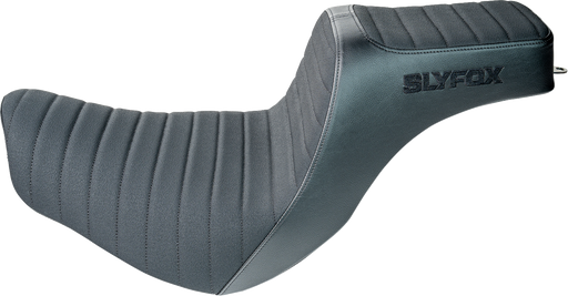 SLYFOX Highnoon Seat - Vinyl - Classic Stitch - Black Logo - FL/FX '18-'24 4701A-slyfox