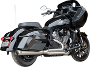 S&S CYCLE 2-into-1 Qualifier Exhaust System - Brushed Stainless Steel - Race Only - Indian with PowerPlus 550-1130