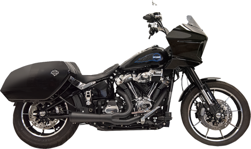 BASSANI XHAUST 2-into-1 Ripper Exhaust System with Megaphone Muffler - Short - Black - M8 Softail 1S79B