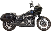 BASSANI XHAUST 2-into-1 Exhaust System with Superbike Muffler - 4" - Black - Softail M8 1S78B