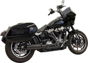 BASSANI XHAUST 2-into-1 Exhaust System with Superbike Muffler - 4" - Black - Softail M8 1S78B