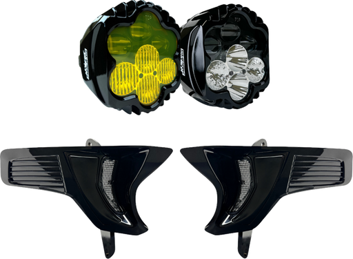 CUSTOM DYNAMICS Shark Demon? 2 Headlight/Fog Light - w/ Speed Plates SD2-23-RG-YW