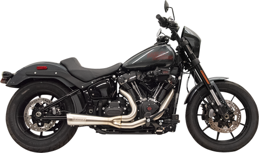 BASSANI XHAUST 2-into-1 Ripper Exhaust System with Megaphone Muffler - Short - Chrome - M8 Softail 1S75