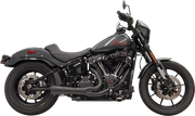 BASSANI XHAUST 2-into-1 Ripper Exhaust System with Megaphone Muffler - Short - Black - M8 Softail 1S75B