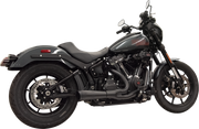 BASSANI XHAUST 2-into-1 Ripper Exhaust System with Megaphone Muffler - Short - Black - M8 Softail 1S75B