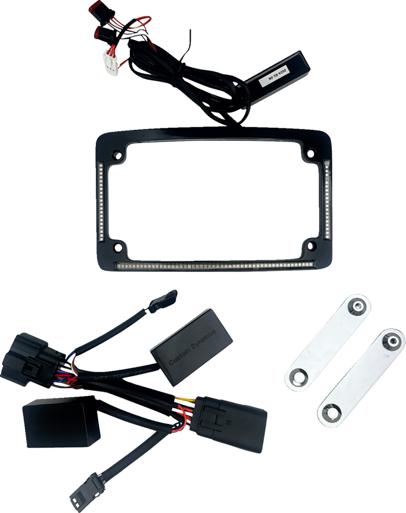CUSTOM DYNAMICS License Plate Frame - LED - Black TF05-23-B