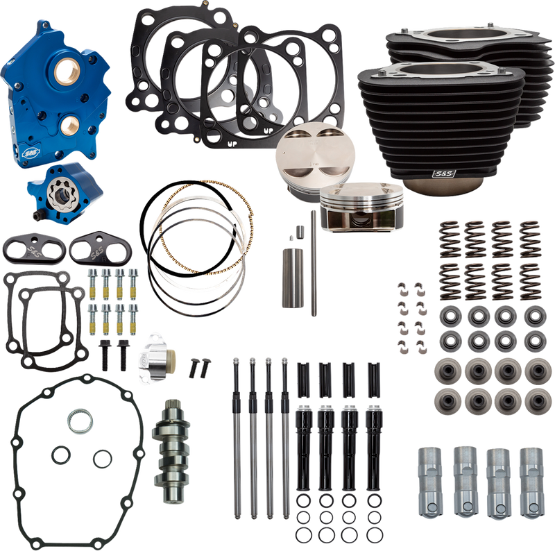 S&S CYCLE Power Pack - 4.375" Stroke - Oil Cooled - Black Granite w/Highlights - M8 310-1057C