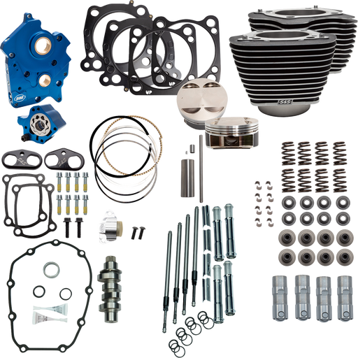 S&S CYCLE Power Pack - 4.375" Stroke - Oil Cooled - Black w/o Highlights - M8 310-1052C