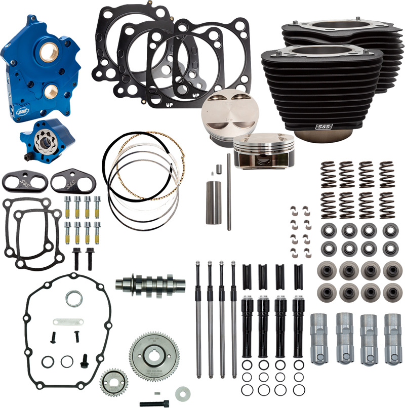 S&S CYCLE Power Pack - 4.375" Stroke - Oil Cooled - Black Granite w/Highlights - M8 310-1059C