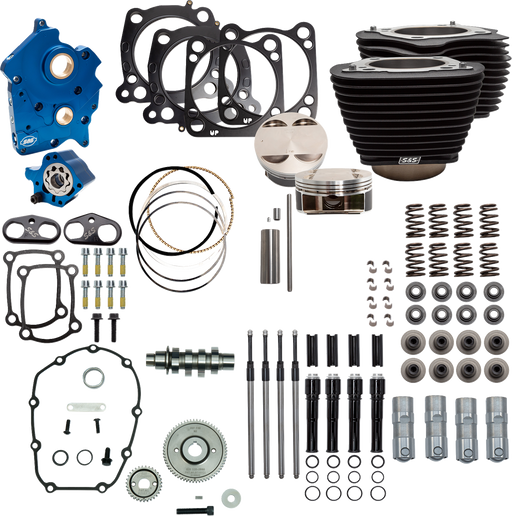 S&S CYCLE Power Pack - 4.375" Stroke - Oil Cooled - Black Granite w/Highlights - M8 310-1059C