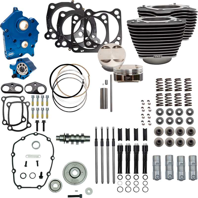 S&S CYCLE Power Pack - 4.375" Stroke - Oil Cooled - Black w/Highlights - M8 310-1058C