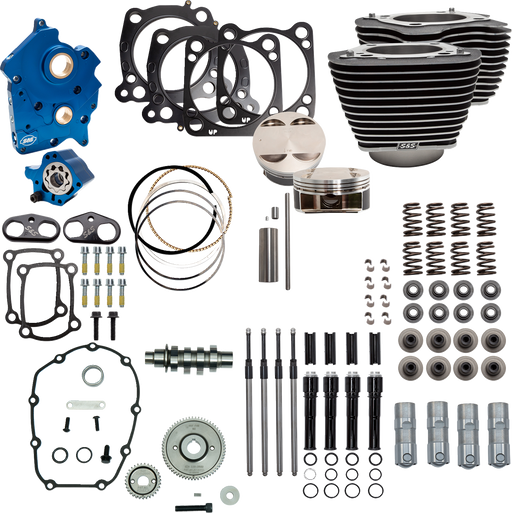 S&S CYCLE Power Pack - 4.375" Stroke - Oil Cooled - Black w/Highlights - M8 310-1058C