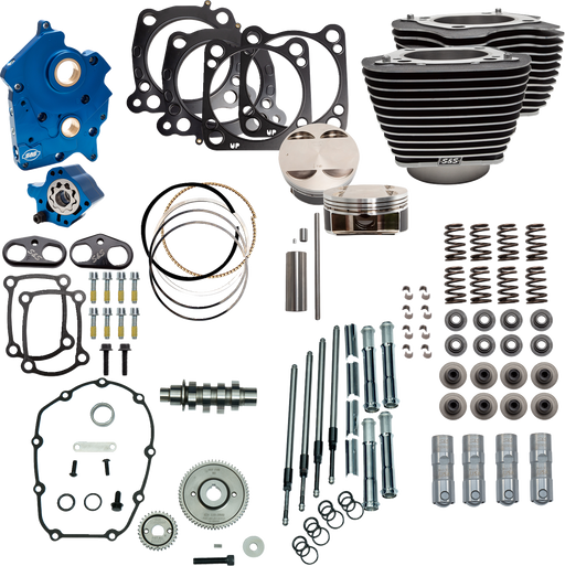 S&S CYCLE Power Pack - 4.375" Stroke - Oil Cooled - Black w/o Highlights - M8 310-1053C