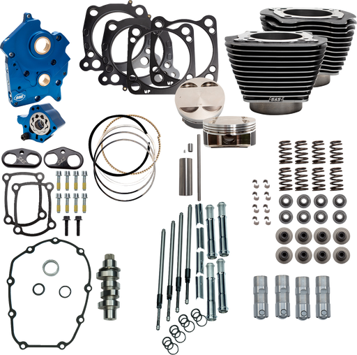 S&S CYCLE Power Pack - 4.500" Stroke - Water Cooled - Black Granite w/Highlights - M8 310-1107C