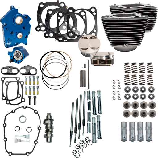 S&S CYCLE Power Pack - 4.500" Stroke - Water Cooled - Black w/Highlights - M8 310-1101C
