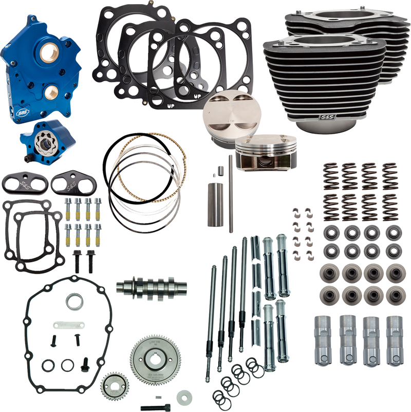 S&S CYCLE Power Pack - 4.500" Stroke - Water Cooled - Black w/Highlights - M8 310-1102C