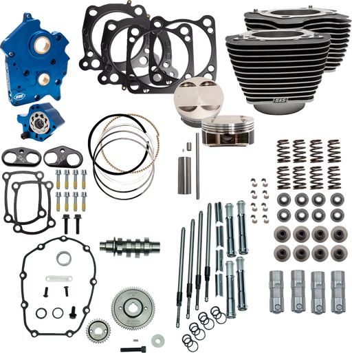 S&S CYCLE Power Pack - 4.500" Stroke - Water Cooled - Black w/Highlights - M8 310-1102C
