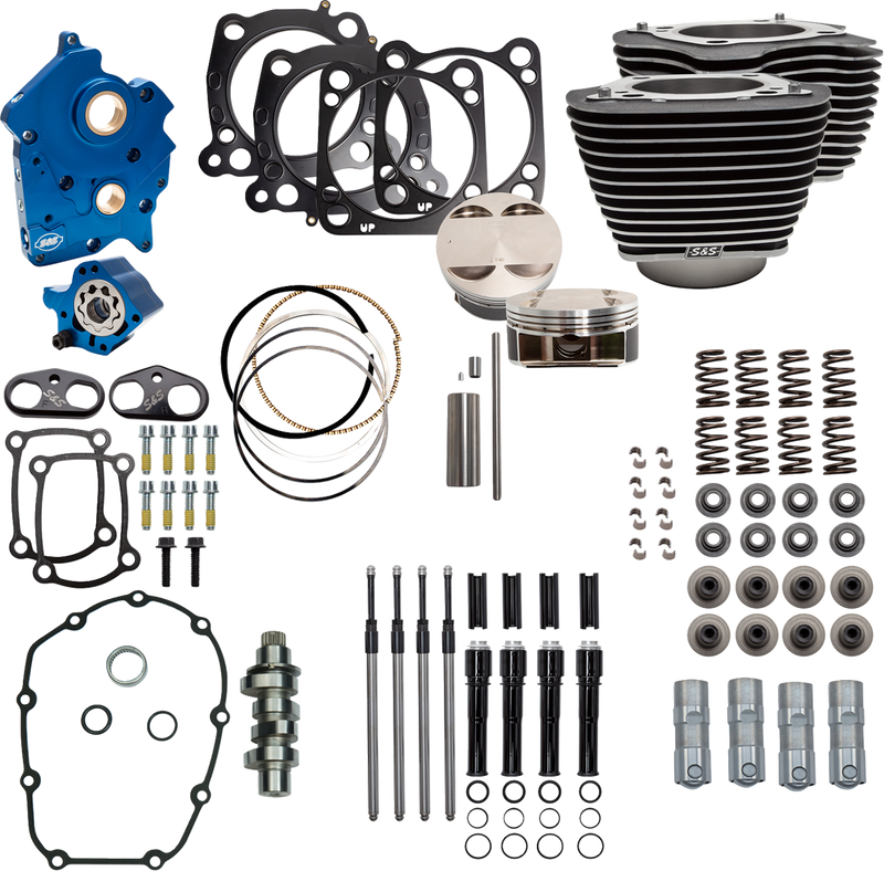S&S CYCLE Power Pack - 4.375" Stroke - Water Cooled - Black w/Highlights - M8 310-1054C