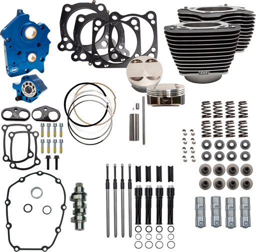S&S CYCLE Power Pack - 4.375" Stroke - Water Cooled - Black w/Highlights - M8 310-1054C