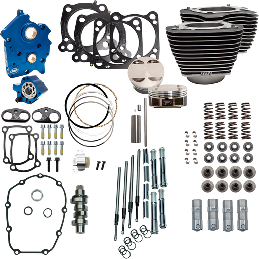 S&S CYCLE Power Pack - 4.375" Stroke - Water Cooled - Black w/Highlights - M8 310-1050C