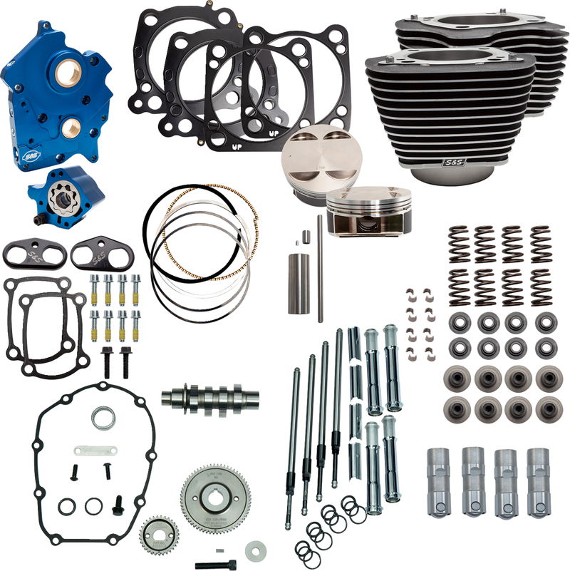S&S CYCLE Power Pack - 4.375" Stroke - Water Cooled - Black w/Highlights - M8 310-1051C