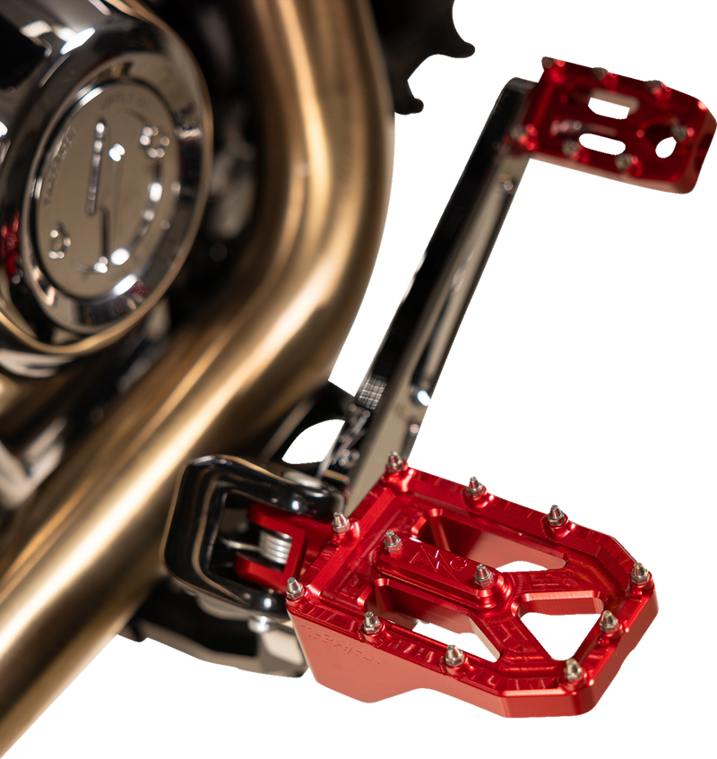 THRASHIN SUPPLY CO. Aggressor Footpegs - Rear- Red TSC-2022-2-D