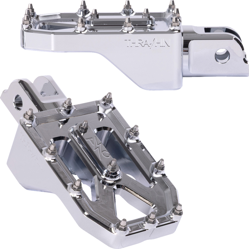 THRASHIN SUPPLY CO. Aggressor Footpegs - Front - Chrome TSC-2022-3-SF