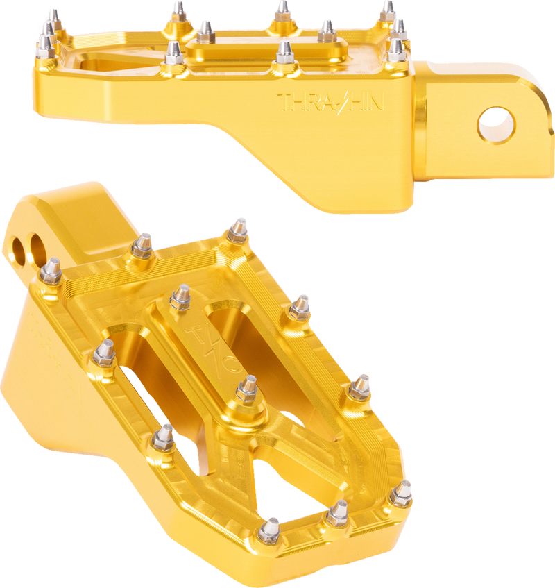 THRASHIN SUPPLY CO. Aggressor Footpegs - Rear - Gold TSC-2022-5-SR