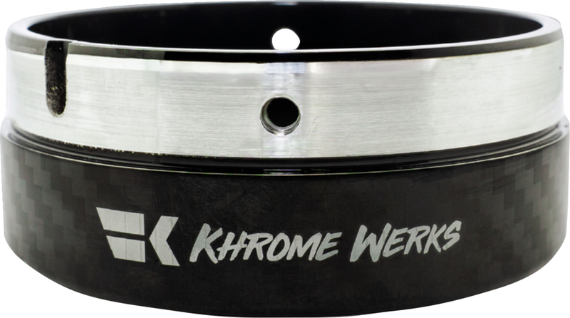 KHROME WERKS Exhaust End Cap - Billet Cut Tip - Carbon - 4-1/2" 200881p