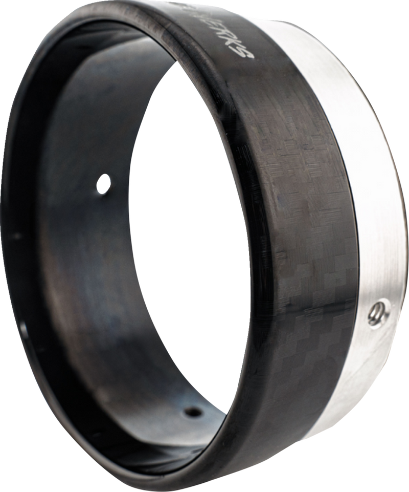 KHROME WERKS Exhaust End Cap - Billet Cut Tip - Carbon - 4-1/2" 200881p