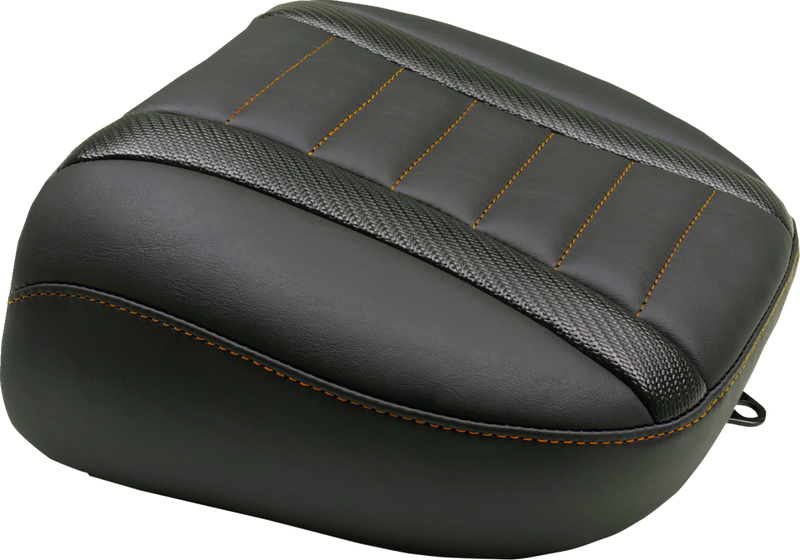 MUSTANG Deluxe Touring Passenger Seat - Mandarin Orange Stitch - FLT/FLH '23-'25 88402MO