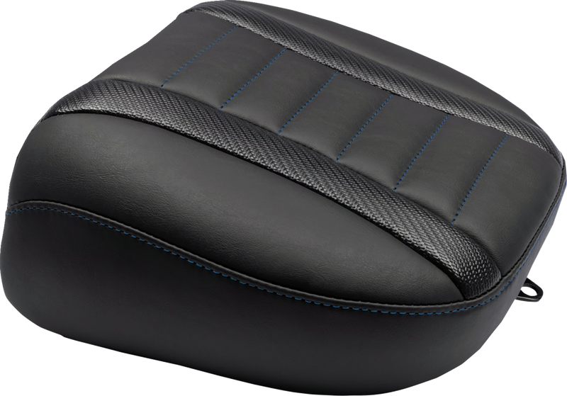 MUSTANG Deluxe Touring Passenger Seat - Sky Blue Stitch - FLT/FLH '23-'25 88402SB