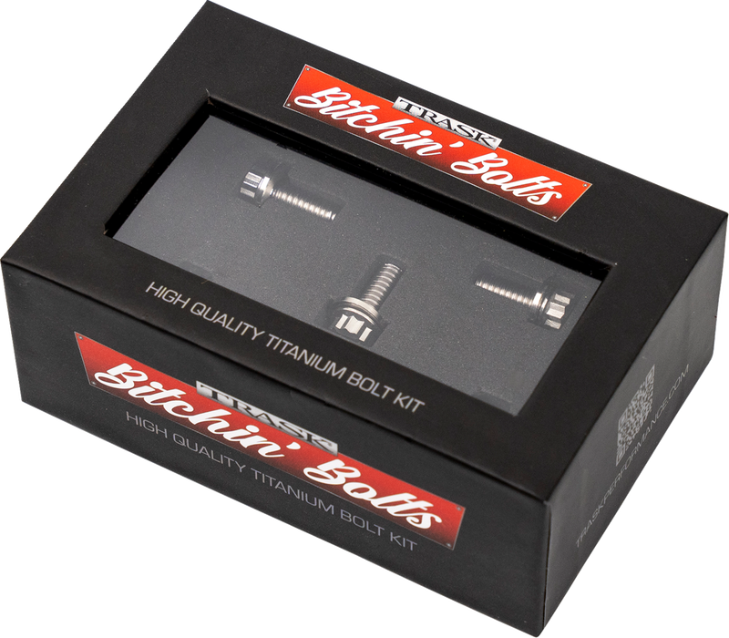 TRASK Bitchin' Bolts Hardware Kit - Titanium - M8 - Derby Cover TM-1050-A