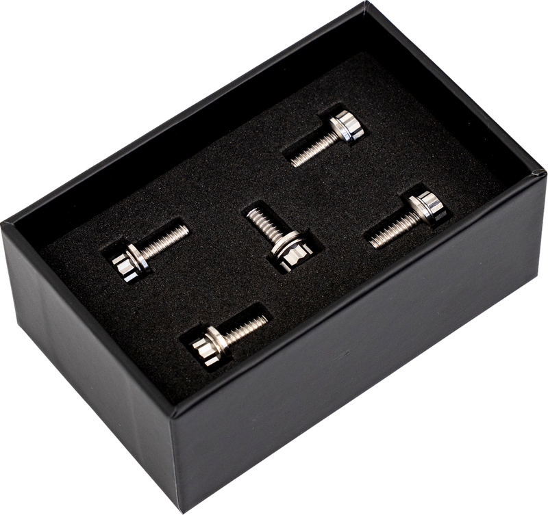 TRASK Bitchin' Bolts Hardware Kit - Titanium - M8 - Derby Cover TM-1050-A