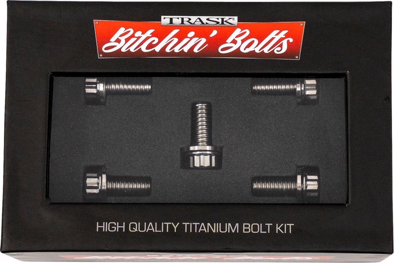 TRASK Bitchin' Bolts Hardware Kit - Titanium - M8 - Derby Cover TM-1050-A