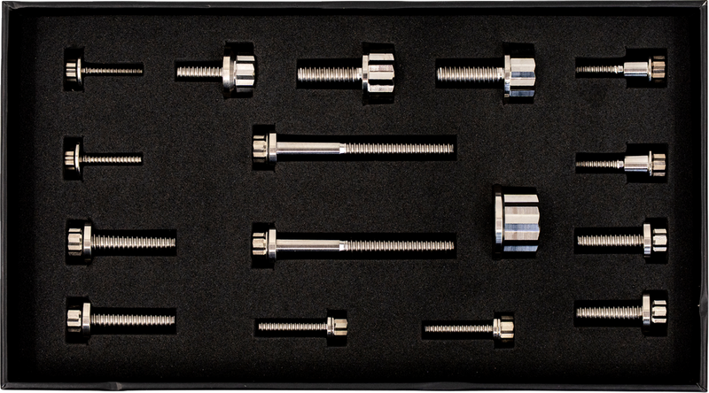 TRASK Bitchin' Bolts Hardware Kit - Titanium - M8 - Peg Mount TM-1050-F