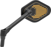 DRAG SPECIALTIES Mirror - Adjustable - Diamond - Black/Gold - Short Stem - Left M03-06L