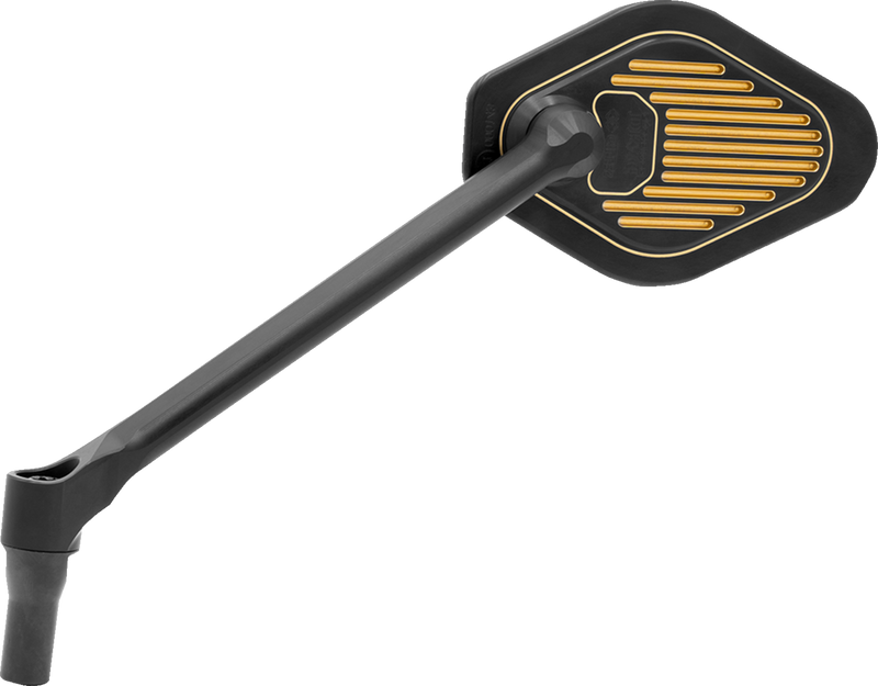 DRAG SPECIALTIES Mirror - Adjustable - Diamond - Black/Gold - Long Stem - Left M03-12L