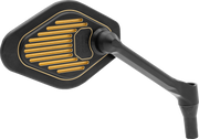 DRAG SPECIALTIES Mirror - Adjustable - Diamond - Black/Gold - Short Stem - Right M03-06R