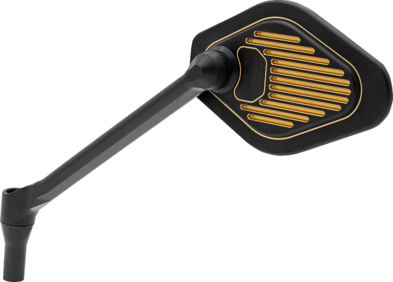 DRAG SPECIALTIES Mirror - Adjustable - Diamond - Black/Gold - Long Stem - Left M03-12L