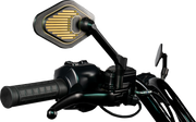 DRAG SPECIALTIES Mirror - Adjustable - Diamond - Black/Gold - Short Stem - Right M03-06R