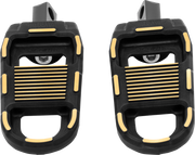 DRAG SPECIALTIES Adjustable Foot Pegs - Black/Gold RGK2-B003
